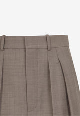 Pleated Tailored Pants in Wool