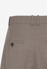 Pleated Tailored Pants in Wool