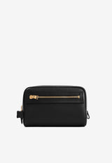 Grained Leather Toiletry Pouch