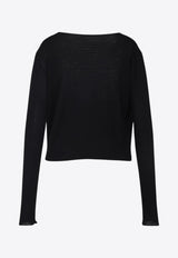 V-neck Lace-Trimmed Sweater