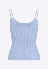 Logo Rib-Knit Tank Top