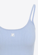 Logo Rib-Knit Tank Top