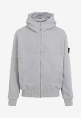 Logo-Patch Zip-Up Hooded Sweatshirt