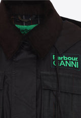 X GANNI Peplum Wax Jacket