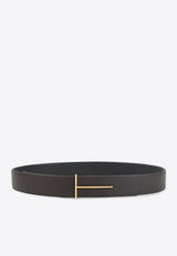 T-buckle Reversible Leather Belt