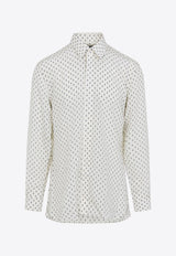 Micro Print Crepe De Chine Shirt