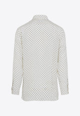 Micro Print Crepe De Chine Shirt