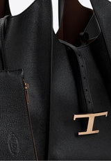 Medium T Timeless Grained Leather Tote Bag