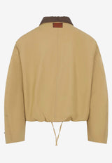 Buttoned Bomber Jacket