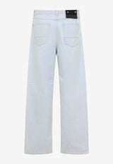 Mid-Rise Bleached Jeans