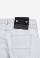 Mid-Rise Bleached Jeans
