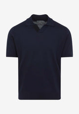 Fine-Knit Polo T-shirt