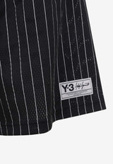Mesh Pinstripe Track Shorts