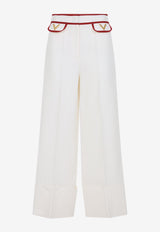 Crepe Couture Wide-Leg Pants