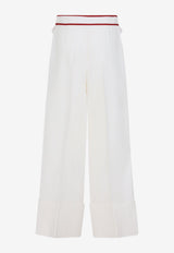 Crepe Couture Wide-Leg Pants