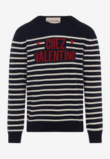 Logo Striped Wool Sweater
