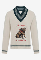 Le Chien de la Maison Jacquard Wool Sweater