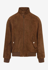 Suede Zip-Up Jacket