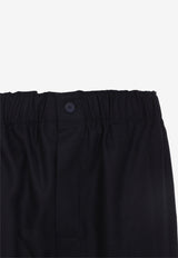 Straight-Leg Wool Pants