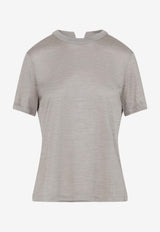 Short-Sleeved Silk T-shirt