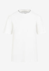 Crystal-Neck Crewneck T-shirt