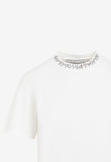Crystal-Neck Crewneck T-shirt