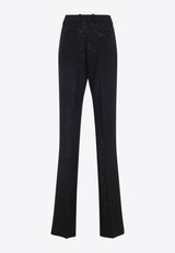 Sequined Wool Pants