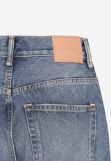 Stitched Straight-Leg Jeans