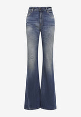 Stitched Straight-Leg Jeans