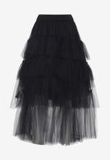 Tutu Layered Midi Skirt