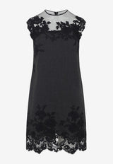 Lace-Insert Mini Dress