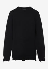 Smile Distressed Wool Sweater