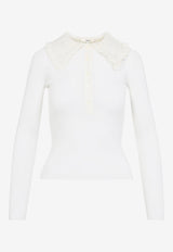 Long-Sleeved Knitted Wool Top