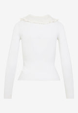 Long-Sleeved Knitted Wool Top