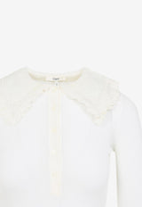 Long-Sleeved Knitted Wool Top