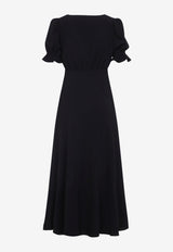 Puff-Sleeved Maxi Dress