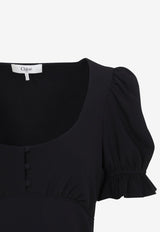 Puff-Sleeved Maxi Dress