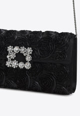 Envelope Flap Rose Flower Buckle Shoulder Bag