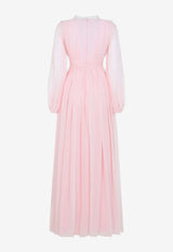 V-neck Silk Maxi Dress