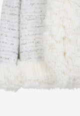 Fur-Trimmed Short Wool Coat