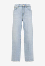High-Rise Straight-Leg Jeans