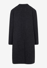 Single-Breasted Knee-Length Virgin Wool Coat