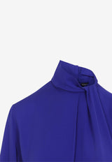 Long-Sleeved Silk Blouse