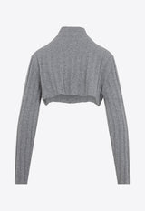 Wool and Cashmere Cropped Cardigan