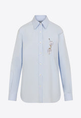 Printed Glass Long-Sleeved Shirt