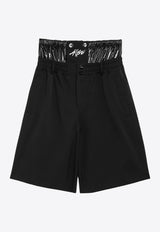 Moncler X A$Ap Rocky Logo Print Bermuda Shorts Black 2B00001M7556/R_MONGE-999