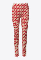Valentino Toile Iconographe Printed Leggings Red 2B0MD05R7VA CZ0