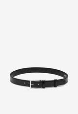 Prada Polished Leather Belt Black 2CC673X72/S_PRADA-F0002