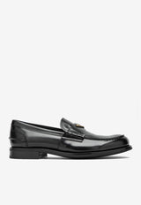Prada Triangle Logo Brushed Leather Loafers Black 2DB223X000055/R_PRADA-F0002