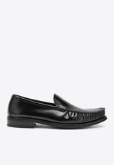 Prada Brushed Leather Loafers Black 2DB229X000055/R_PRADA-F0002